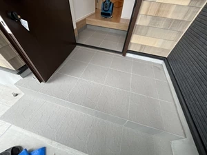 玄関石材コーティング施工前